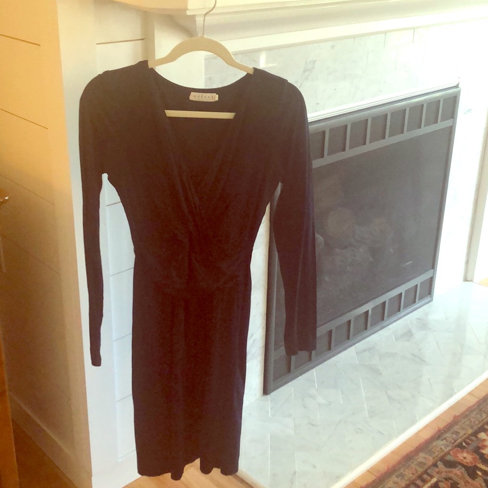 Navy wrap dress